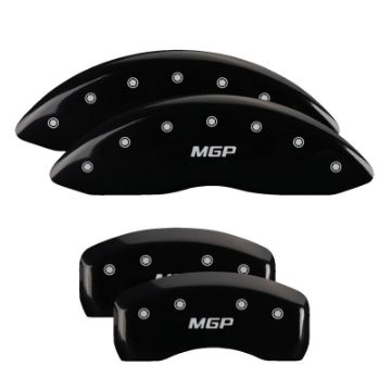 Picture of MGP 4 Caliper Covers Engraved Front & Rear MGP Black finish silver ch