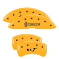 Picture of MGP 4 Caliper Covers Engraved Front Lincoln Engraved Rear Star logo Yellow finish black ch