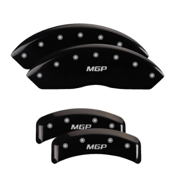 Picture of MGP 4 Caliper Covers Engraved Front & Rear Oval logo-Ford Black finish silver ch