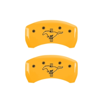 Picture of MGP 4 Caliper Covers Engraved Front & Rear Oval logo-Ford Red finish silver ch