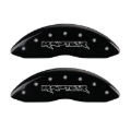 Picture of MGP 4 Caliper Covers Engraved Front & Rear Raptor Black finish silver ch