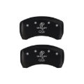 Picture of MGP 4 Caliper Covers Engraved Front & Rear Raptor Black finish silver ch