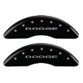 Picture of MGP 4 Caliper Covers Engraved Front & Rear With out stripes-Dodge Black finish silver ch