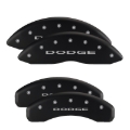 Picture of MGP 4 Caliper Covers Engraved Front & Rear With out stripes-Dodge Black finish silver ch