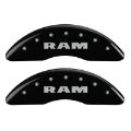 Picture of MGP 4 Caliper Covers Engraved Front RAM Engraved Rear RAMHEAD Black finish silver ch