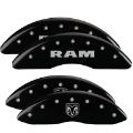 Picture of MGP 4 Caliper Covers Engraved Front RAM Engraved Rear RAMHEAD Black finish silver ch