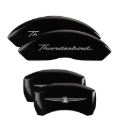 Picture of MGP 4 Caliper Covers Engraved Front & Rear Oval logo-Ford Black finish silver ch