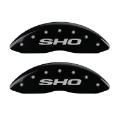 Picture of MGP 4 Caliper Covers Engraved Front & Rear SHO Black finish silver ch