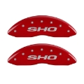 Picture of MGP 4 Caliper Covers Engraved Front & Rear SHO Red finish silver ch