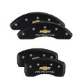 Picture of MGP 4 Caliper Covers Engraved Front & Rear Cursive-Camaro Red finish silver ch