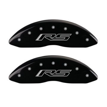 Picture of MGP 4 Caliper Covers Engraved Front & Rear Gen 5-RS Black finish silver ch