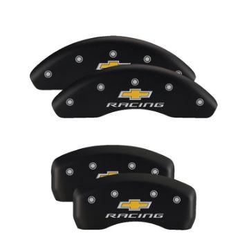 Picture of MGP 4 Caliper Covers Engraved Front & Rear Gen 5-RS Red finish silver ch