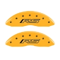 Picture of MGP 4 Caliper Covers Engraved Front & Rear Gen 5-RS Yellow finish black ch