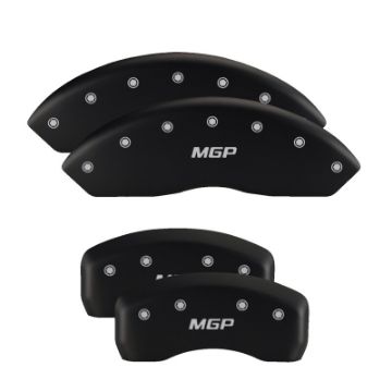 Picture of MGP 4 Caliper Covers Engraved Front & Rear Gen 5-Camaro Red finish silver ch