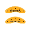Picture of MGP 4 Caliper Covers Engraved Front Honda Engraved Rear CR-Z Yellow finish black ch