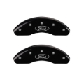 Picture of MGP Front set 2 Caliper Covers Engraved Front Oval logo-Ford Black finish silver ch