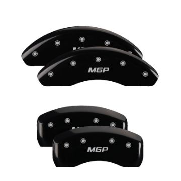 Picture of MGP Front set 2 Caliper Covers Engraved Front Oval logo-Ford Black finish silver ch
