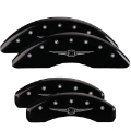 Picture of MGP 4 Caliper Covers Engraved Front & Rear MGP Black finish silver ch