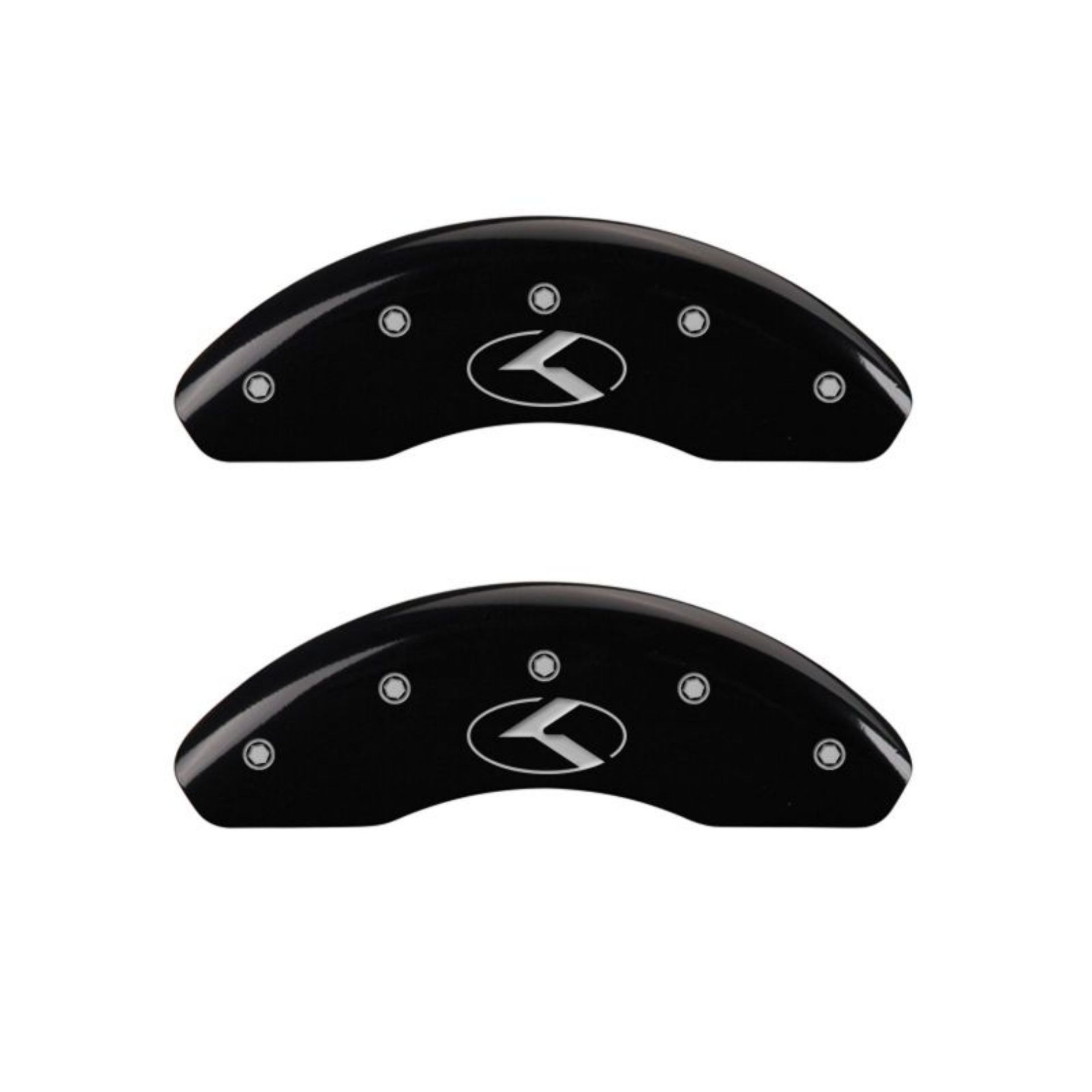 Picture of MGP 4 Caliper Covers Engraved Front & Rear Circle K-Kia Black finish silver ch