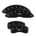 Picture of MGP 4 Caliper Covers Engraved Front & Rear With stripes-Dodge Black finish silver ch