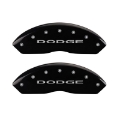 Picture of MGP 4 Caliper Covers Engraved Front & Rear With out stripes-Dodge Black finish silver ch