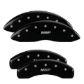 Picture of MGP 4 Caliper Covers Engraved Front & Rear Style 2-Chrysler Wing Black finish silver ch