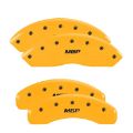 Picture of MGP 4 Caliper Covers Engraved Front & Rear MGP Yellow finish black ch