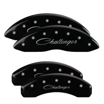 Picture of MGP Front set 2 Caliper Covers Engraved Front Oval logo-Ford Red finish silver ch