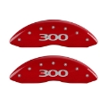 Picture of MGP 4 Caliper Covers Engraved Front & Rear 300 Red finish silver ch