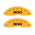 Picture of MGP 4 Caliper Covers Engraved Front & Rear 300 Yellow finish black ch