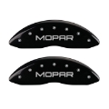 Picture of MGP 4 Caliper Covers Engraved Front & Rear MOPAR Black finish silver ch