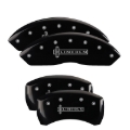Picture of MGP 4 Caliper Covers Engraved Front Lincoln Engraved Rear Star logo Black finish silver ch
