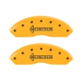 Picture of MGP 4 Caliper Covers Engraved Front Lincoln Engraved Rear MKX Yellow finish black ch