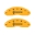 Picture of MGP 4 Caliper Covers Engraved Front Lincoln Engraved Rear MKX Yellow finish black ch