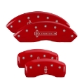 Picture of MGP 4 Caliper Covers Engraved Front & Rear MGP Red finish silver ch
