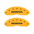Picture of MGP 4 Caliper Covers Engraved Front Honda Engraved Rear H Logo Yellow finish black ch