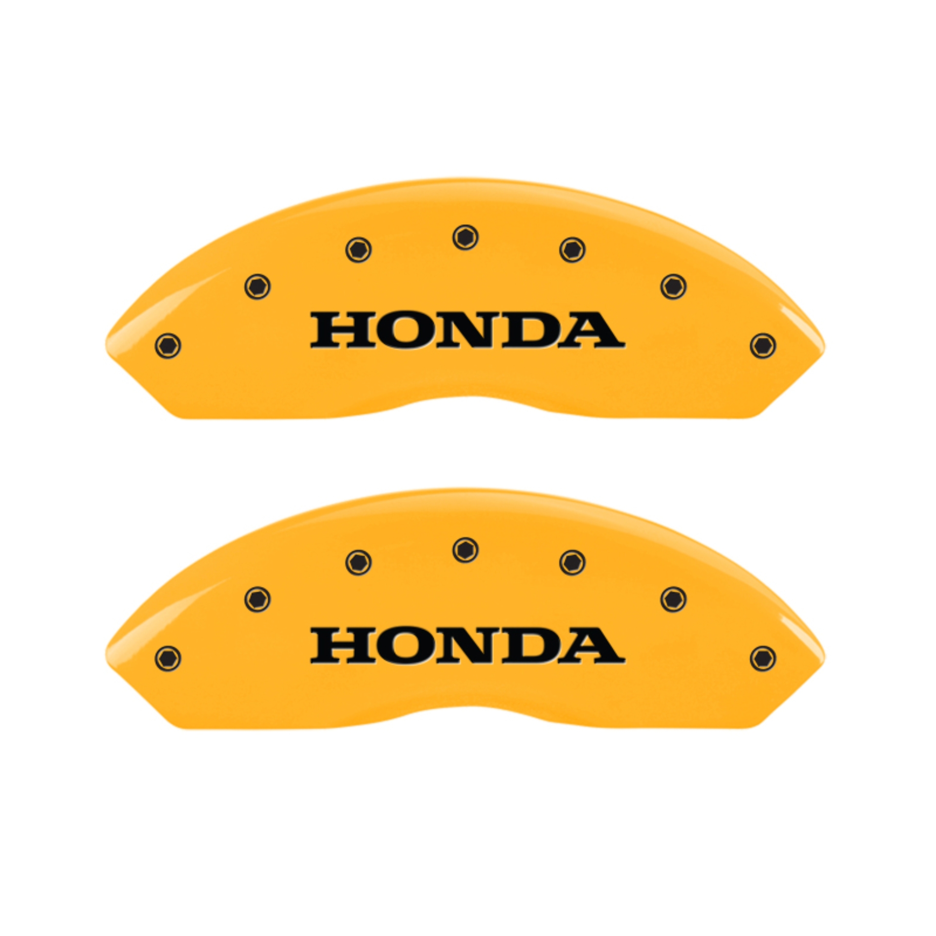 Picture of MGP 4 Caliper Covers Engraved Front Honda Engraved Rear Odyssey Yellow finish black ch