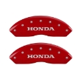 Picture of MGP 4 Caliper Covers Engraved Front Honda Engraved Rear H Logo Red finish silver ch