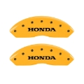 Picture of MGP 4 Caliper Covers Engraved Front & Rear Honda Yellow finish black ch