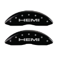 Picture of MGP 4 Caliper Covers Engraved Front & Rear Hemi Black finish silver ch