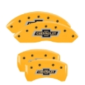 Picture of MGP 4 Caliper Covers Engraved Front & Rear RAM Yellow finish black ch