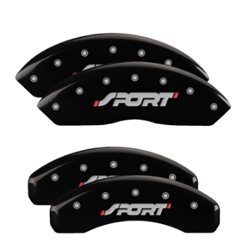 Picture of MGP 4 Caliper Covers Engraved Front & Rear Oval logo-Ford Black finish silver ch