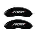 Picture of MGP 4 Caliper Covers Engraved Front & Rear No bolts-Sport Black finish silver ch
