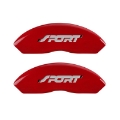 Picture of MGP 4 Caliper Covers Engraved Front & Rear No bolts-Sport Red finish silver ch