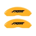 Picture of MGP 4 Caliper Covers Engraved Front & Rear No bolts-Sport Yellow finish black ch