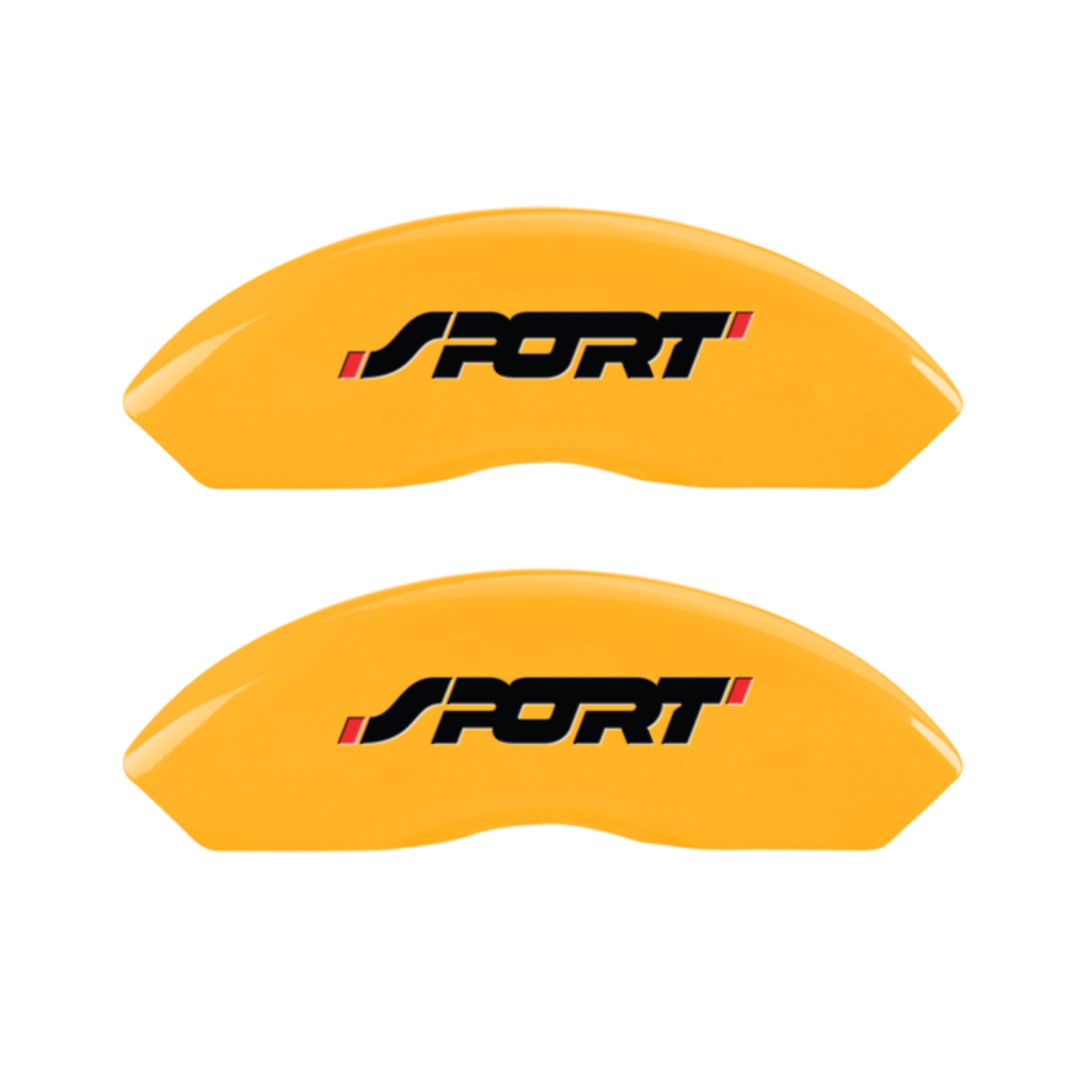 Picture of MGP 4 Caliper Covers Engraved Front & Rear No bolts-Sport Yellow finish black ch