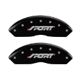 Picture of MGP 4 Caliper Covers Engraved Front & Rear SPORT Black finish silver ch