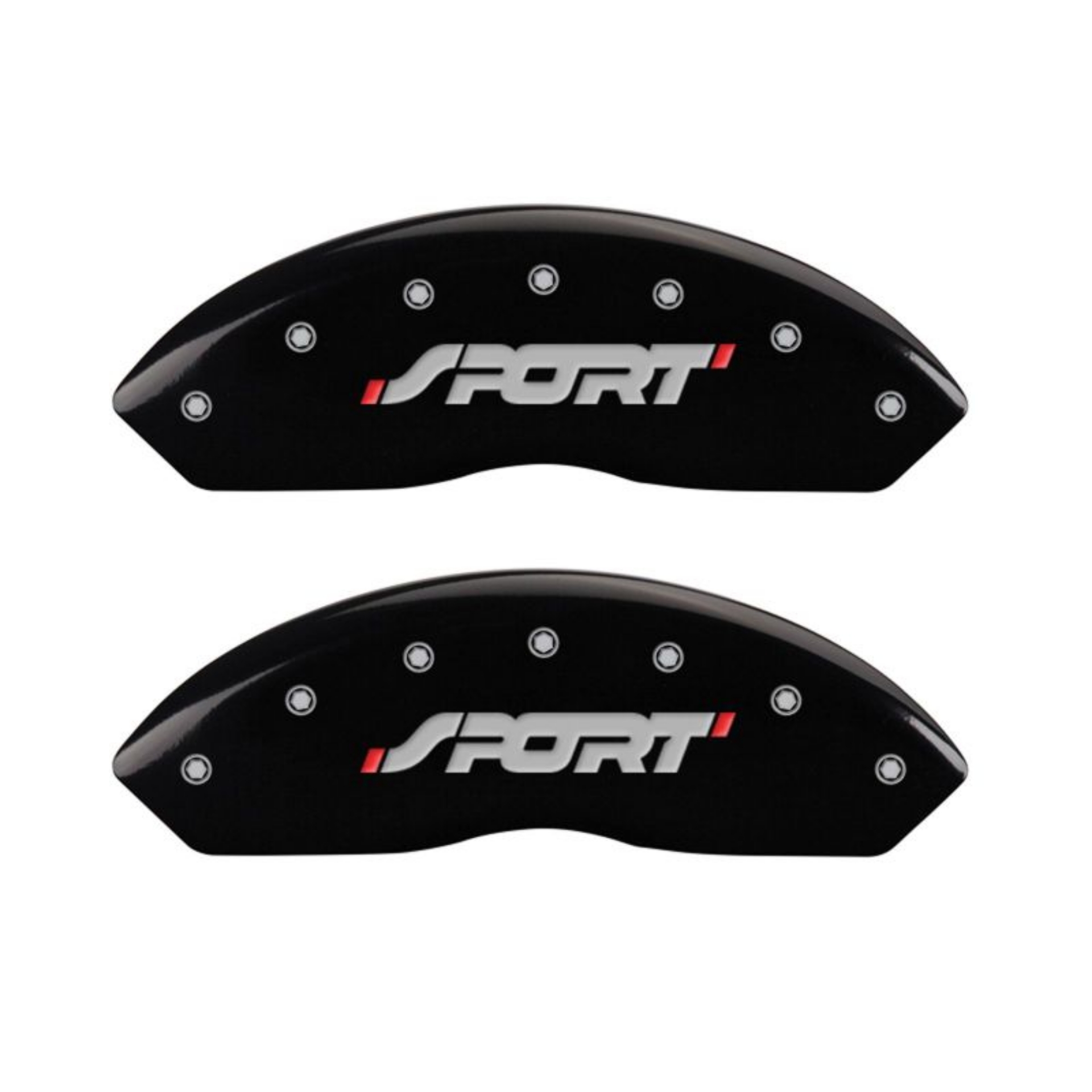 Picture of MGP 4 Caliper Covers Engraved Front & Rear SPORT Black finish silver ch