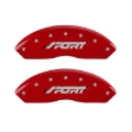 Picture of MGP 4 Caliper Covers Engraved Front & Rear SPORT Red finish silver ch