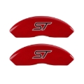 Picture of MGP 4 Caliper Covers Engraved Front & Rear No bolts-ST Red finish silver ch